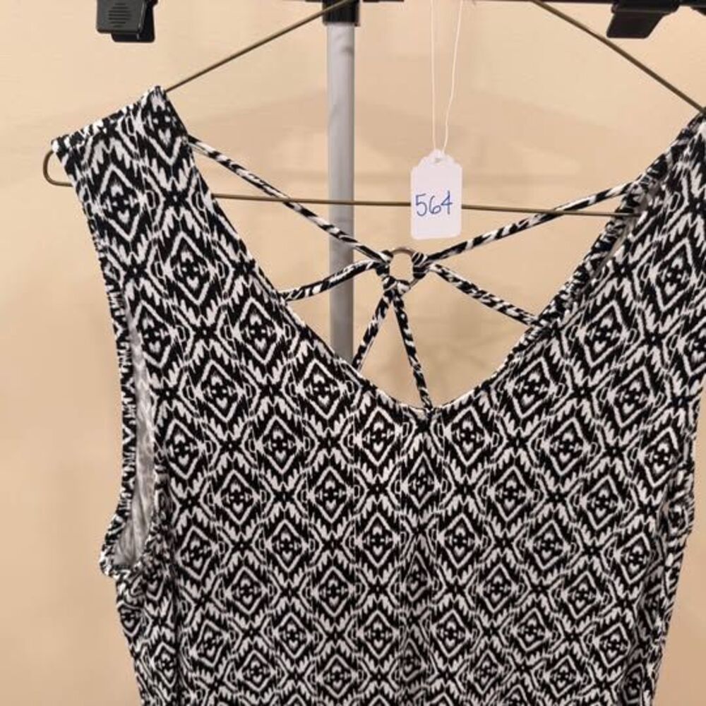PaperMoon Size L Strappy Back Geometric Print Tank Top